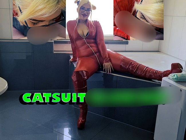 MariellaSun Porno Video: Catsuit bl*wjob!