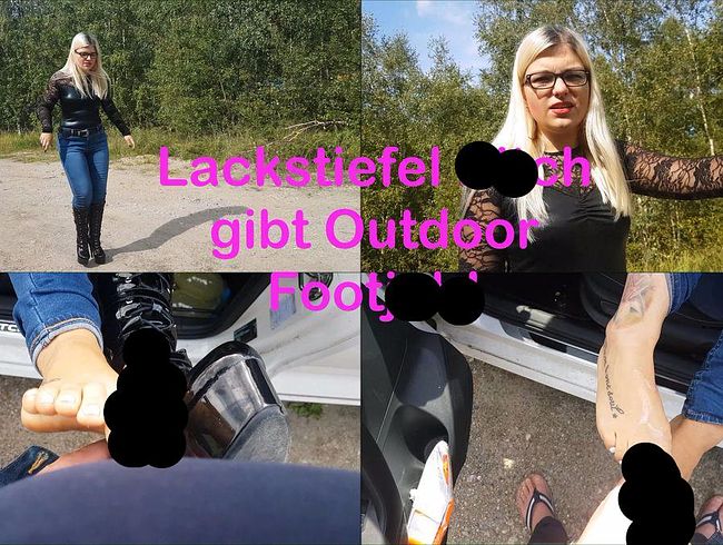 MariellaSun Porno Video: Lackstiefel Bitch gibt Outdoor foot**b!