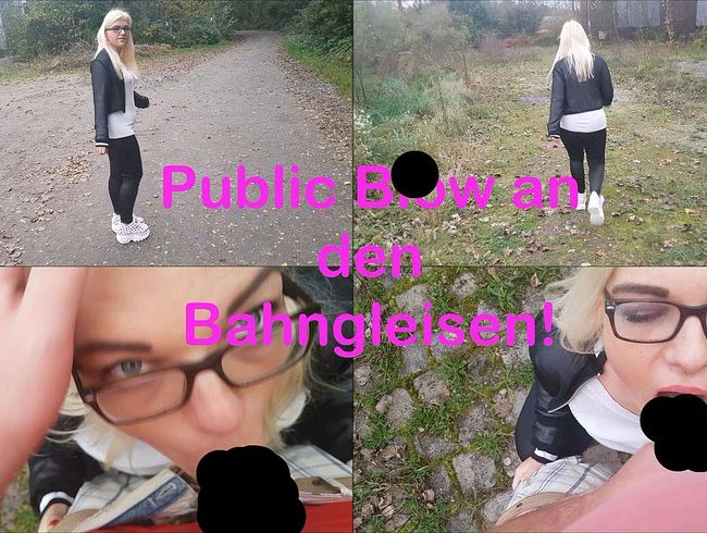 MariellaSun Porno Video: Public bl*w an den Bahngleisen!
